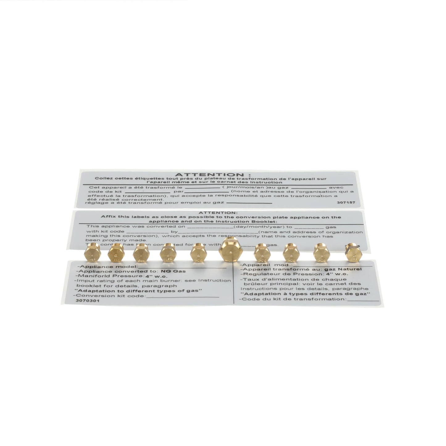 Bertazzoni Range Nozzles Kit - 910667