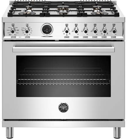 Bertazzoni PROF366DFSXT Professional Series 36 Inch Freestanding Dual Fuel Range with 6 Sealed Burners