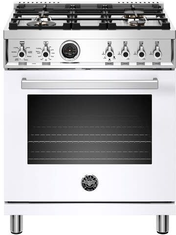 Bertazzoni PROF304DFSBIT Professional Series 30 Inch Freestanding Dual Fuel Range with 4 Sealed Burners