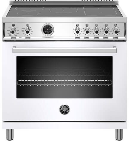 Bertazzoni PROF365INSBIT Professional Series 36 Inch Freestanding Induction Range with 5 Element Burners