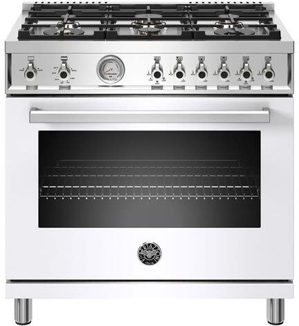 Bertazzoni PROF366GASBIT Professional Series 36 Inch Freestanding Gas Range with 6 Sealed Burners