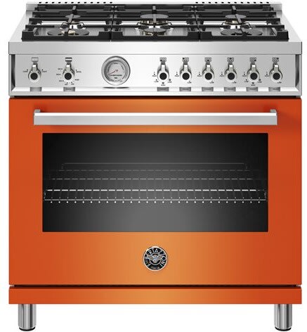 Bertazzoni PROF366GASART Professional Series 36 Inch Freestanding Gas Range with 6 Sealed Burners