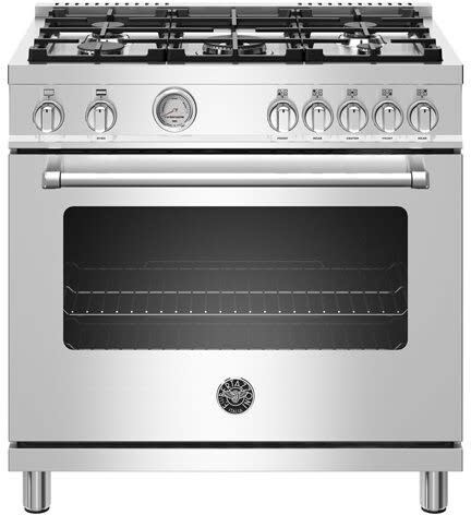 Bertazzoni MAST365GASXE Master Series 36 Inch Freestanding Gas Range with 5 Sealed Burners