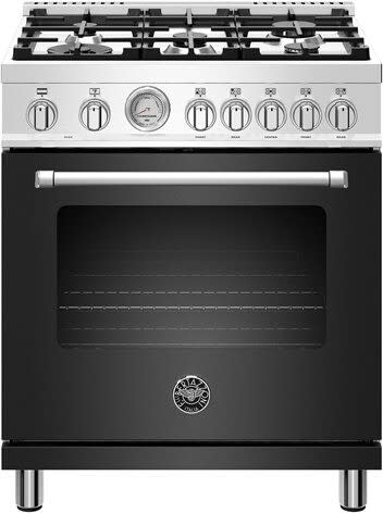 Bertazzoni MAST305DFMNEE Master Series 30 Inch Freestanding Dual-Fuel Range with 5 MonoBloc Aluminium Burners