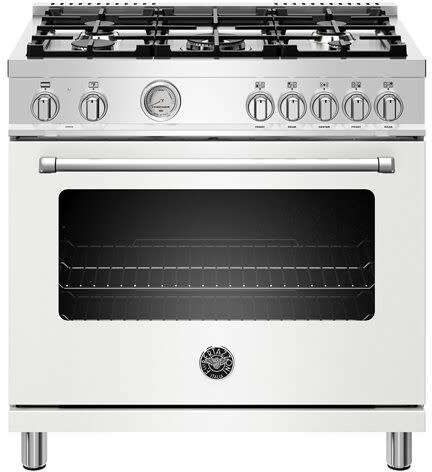 Bertazzoni MAST365DFMBIE Master Series 36 Inch Freestanding Dual Fuel Range with 5 Sealed Burners