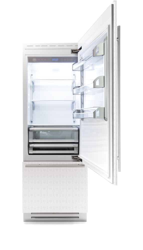 Bertazzoni REF30PRR Professional Series 30 Inch Built-In Counter Depth Bottom Mount Refrigerator with Flex mode