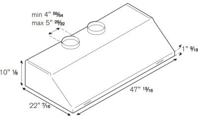 Bertazzoni KU48PRO2X14 Professional Series Under Cabinet/Wall Mount Range Hood with (2) 600 CFM Internal Blowers