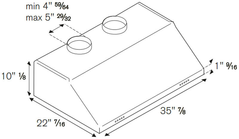 Bertazzoni KU36PRO2X/14 Master Series Under Cabinet/Wall Mount Range Hood with (2) 600 CFM Internal Blowers