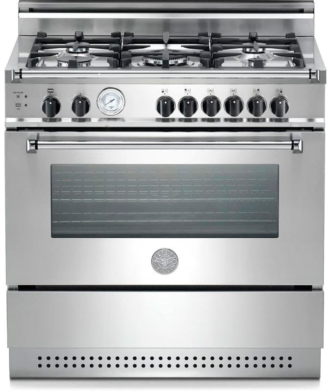 Bertazzoni X365PIRX Professional Series 36 Inch Pro-Style Dual-Fuel Range with 5 Sealed Burners