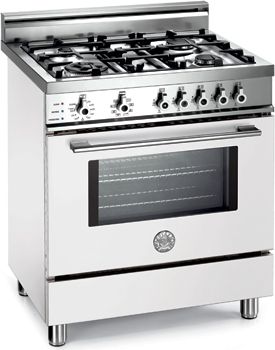 Bertazzoni X304PIRBI Professional Series 30 Inch Pro-Style Dual-Fuel Range with 4 Sealed Burners