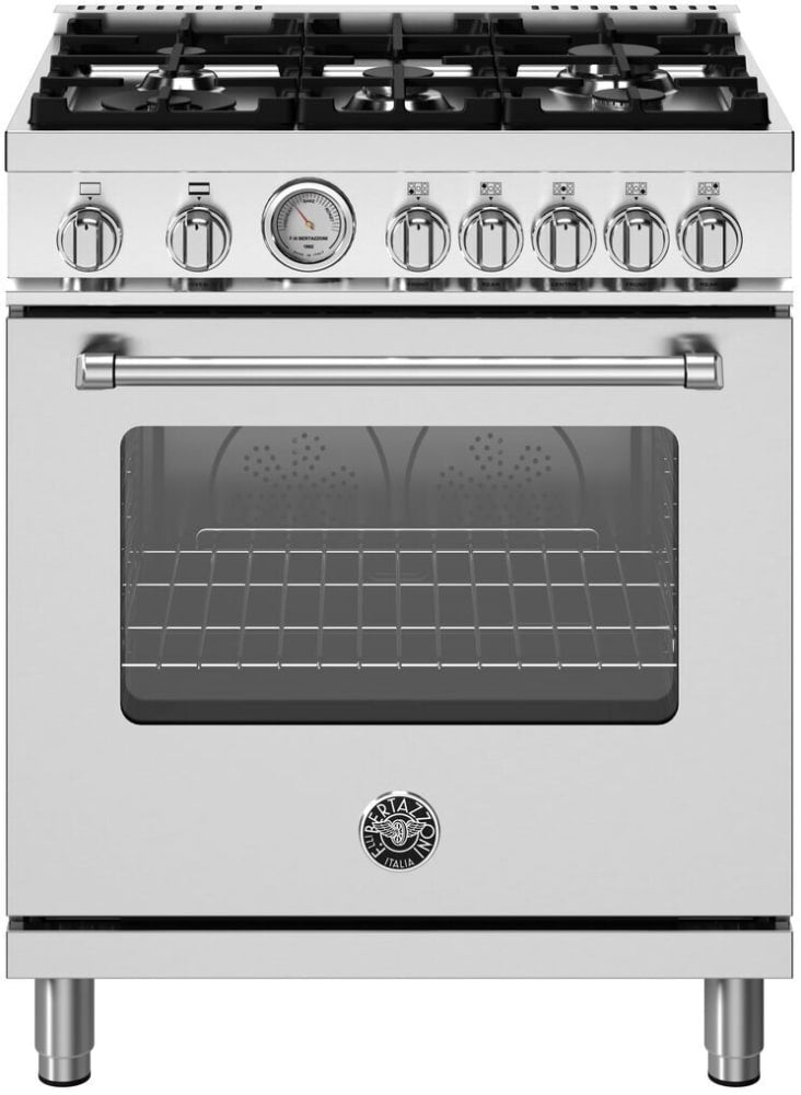 Bertazzoni A304GGVXT Professional Series Freestanding All Gas Range with Sealed Convection Oven