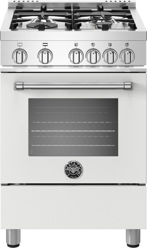 Bertazzoni MAST244GASBIE Master Series 24 Inch Freestanding Gas Range with 4 Sealed Burners