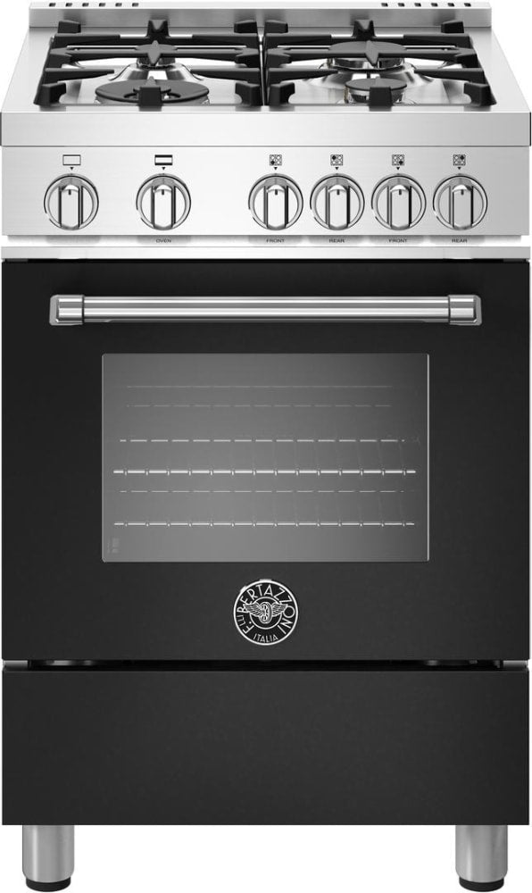 Bertazzoni MAST244GASNEE Master Series 24 Inch Freestanding All Gas Range with Natural Gas