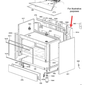 Bertazzoni 201173 Range Back Panel