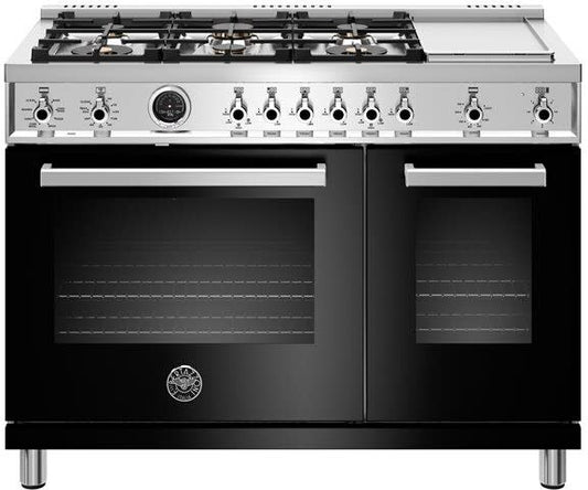 Bertazzoni PROF486GDFSNET Professional Series 48 Inch Freestanding Dual Fuel Range with Natural Gas