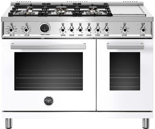 Bertazzoni PROF486GDFSBIT Professional Series 48 Inch Freestanding Dual Fuel Range with Natural Gas