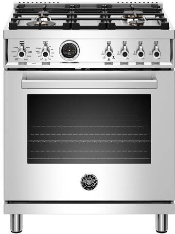 Bertazzoni PROF304DFSXT Professional Series 30 Inch Freestanding Dual Fuel Range with 4 Sealed Burners