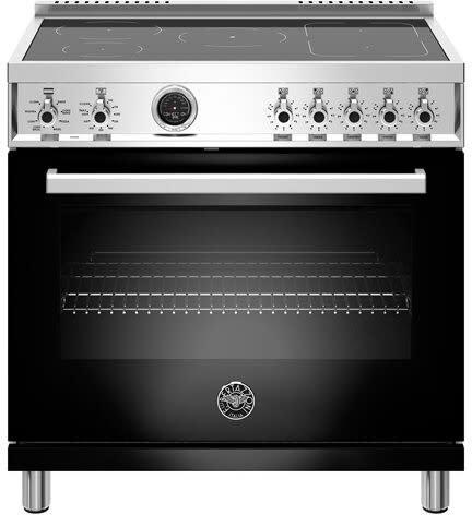 Bertazzoni PROF365INSNET Professional Series 36 Inch Freestanding Induction Range with 5 Element Burners