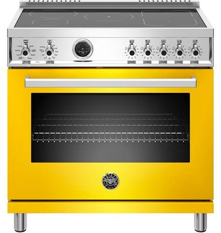 Bertazzoni PROF365INSGIT Professional Series 36 Inch Freestanding Induction Range with 5 Element Burners