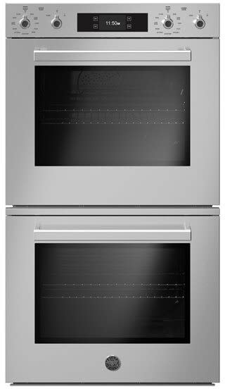 Bertazzoni PROF30FDEXT Professional Series 30 Inch Double Convection Electric Wall Oven with 8.2 Cu. Ft. Total Capacity