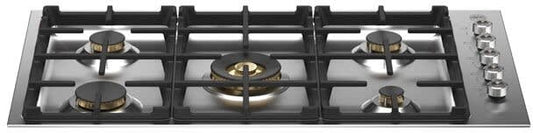 Bertazzoni PROF365QBXT Professional Series 36 Inch Gas Cooktop with 5 Sealed Brass Burners