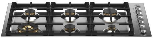 Bertazzoni PROF366QBXT Professional Series 36 Inch Natural Gas Cooktop with 6 Sealed Burners