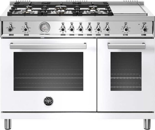 Bertazzoni PROF486GGASBIT Professional Series 48 Inch Freestanding All Gas Range with Natural Gas