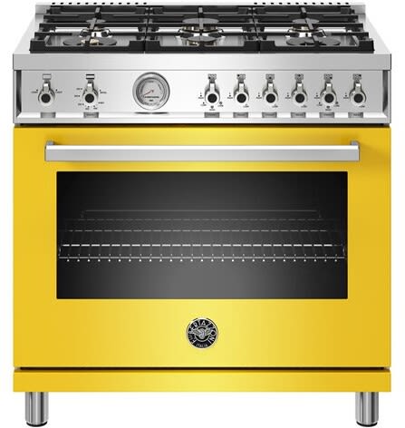 Bertazzoni PROF366GASGIT Professional Series 36 Inch Freestanding All Gas Range with Natural Gas
