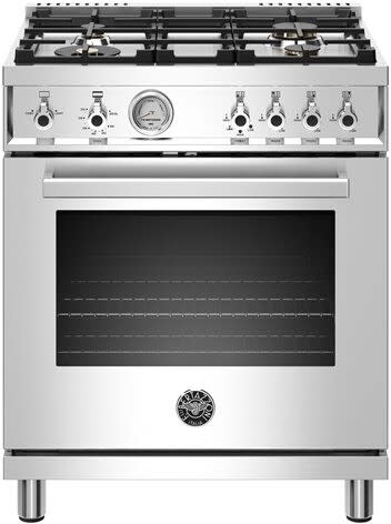 Bertazzoni PROF304GASXT Professional Series 30 Inch Freestanding Gas Range with 4 Sealed Burners