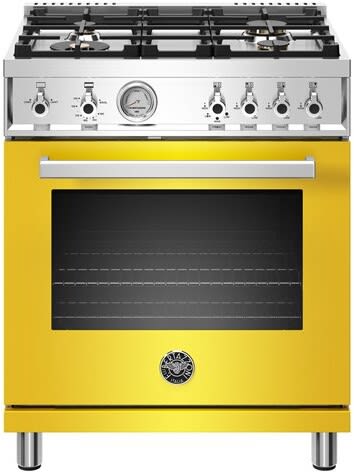 Bertazzoni PROF304GASGIT Professional Series 30 Inch Freestanding Gas Range with 4 Sealed Burners