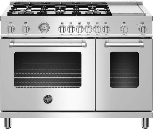 Bertazzoni MAST486GGASXE Master Series 48 Inch Freestanding All Gas Range with Natural Gas