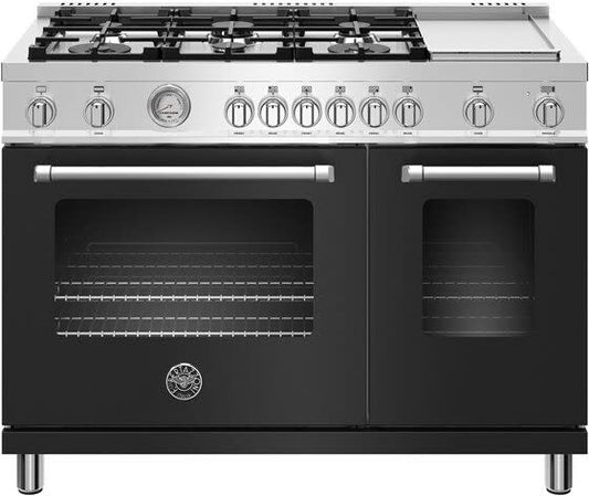 Bertazzoni MAST486GGASNEE Master Series 48 Inch Freestanding All Gas Range with Natural Gas