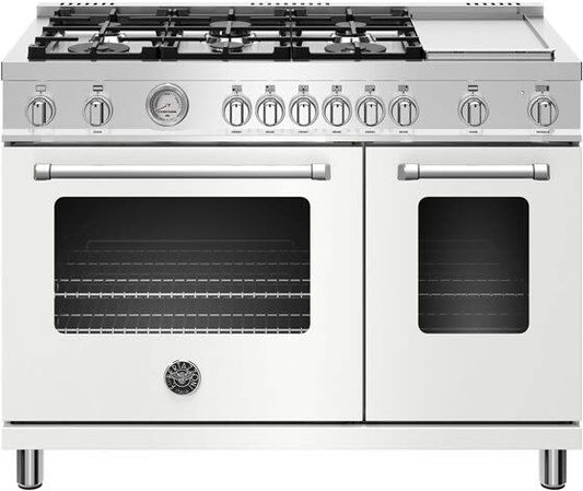 Bertazzoni MAST486GGASBIE Master Series 48 Inch Freestanding All Gas Range with Natural Gas