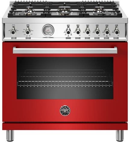 Bertazzoni PROF366GASROT Professional Series 36 Inch Freestanding All Gas Range with Natural Gas
