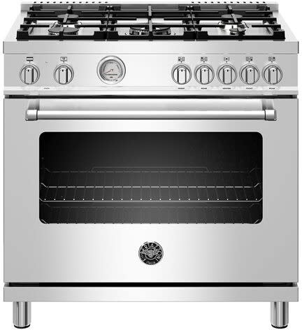 Bertazzoni MAST365DFMXE Master Series 36 Inch Freestanding Dual Fuel Range with 5 Sealed Burners