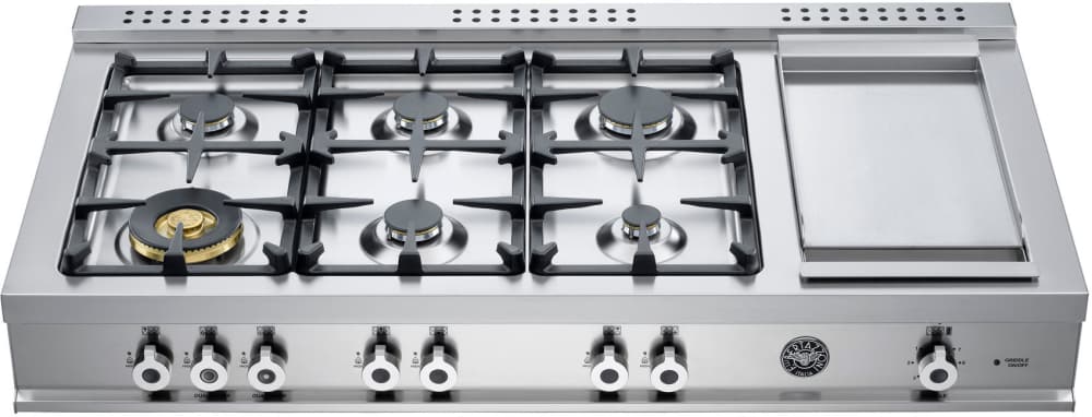 Bertazzoni CB486G00X Professional Series 48 Inch Pro-Style Gas Range top with 6 Sealed Burners