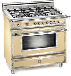 Bertazzoni H366GGVCRFR Heritage Series 36 Inch Traditional-Style Gas Range with 6 Sealed Burners