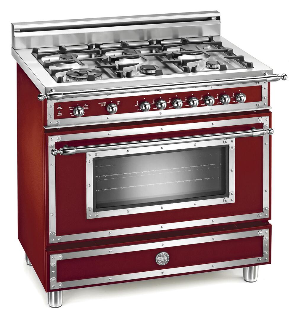 Bertazzoni H366GGVVI01 Heritage Series 36 Inch Traditional-Style Gas Range with 6 Sealed Burners