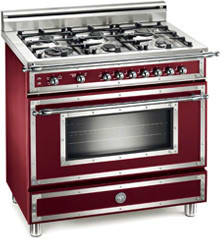 Bertazzoni H366GGVVIFR Heritage Series 36 Inch Traditional-Style Gas Range with 6 Sealed Burners