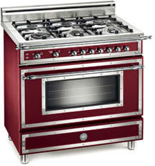 Bertazzoni H366GGVVIFR01 Heritage Series 36 Inch Traditional-Style Gas Range with 6 Sealed Burners