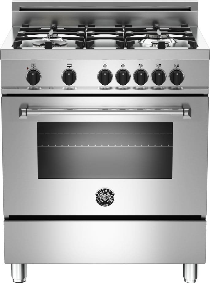 Bertazzoni MAS304DFMXE Master Series 30 Inch Freestanding Dual Fuel Range with Natural Gas