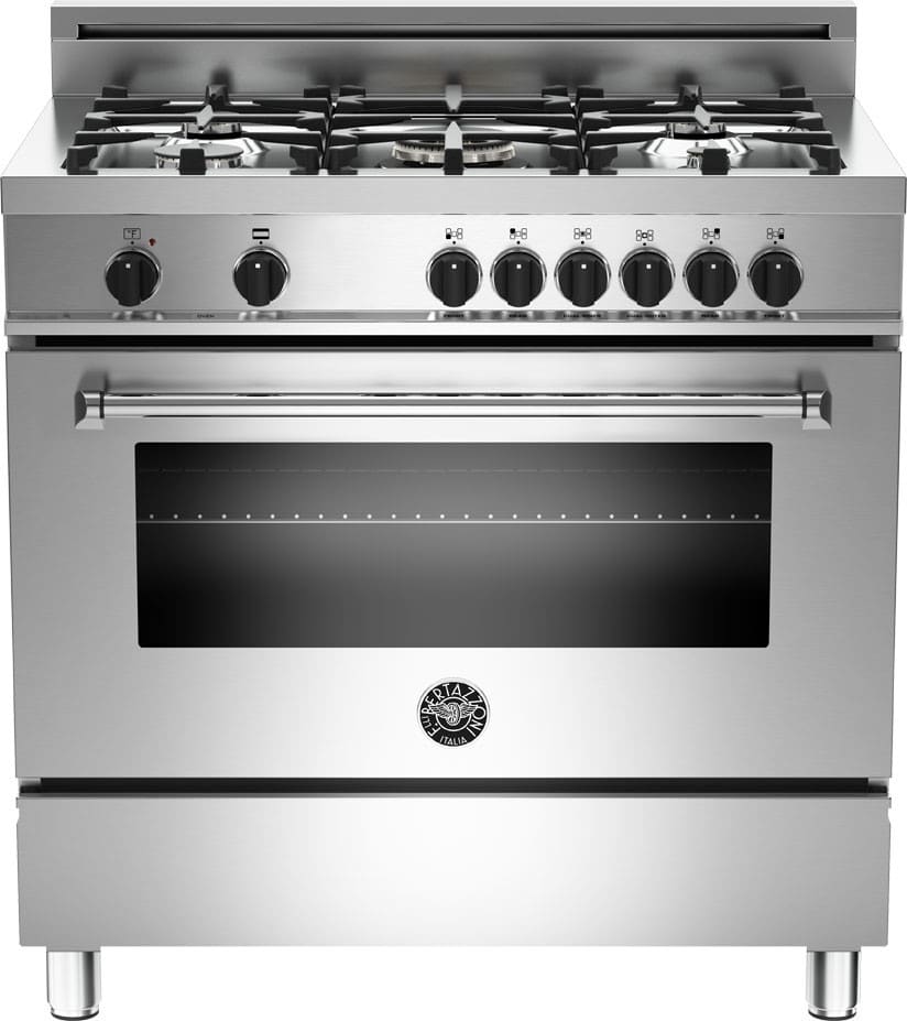 Bertazzoni MAS365DFMXE Master Series 36 Inch Freestanding Dual Fuel Range with Natural Gas