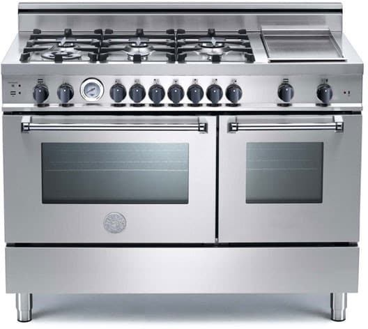 Bertazzoni A486GGGVXS Professional Series 48 Inch Deluxe Pro-Style Gas Range with 6 Sealed Burners