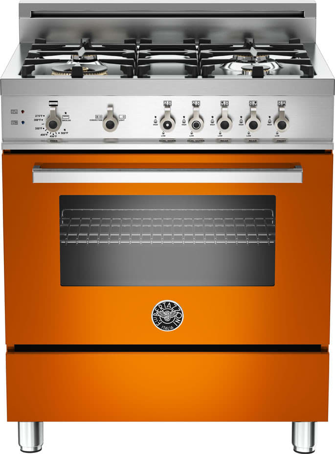 Bertazzoni PRO304GASAR01 Professional Series 30 Inch Pro-Style Gas Range with 3.6 cu. ft. Convection Oven