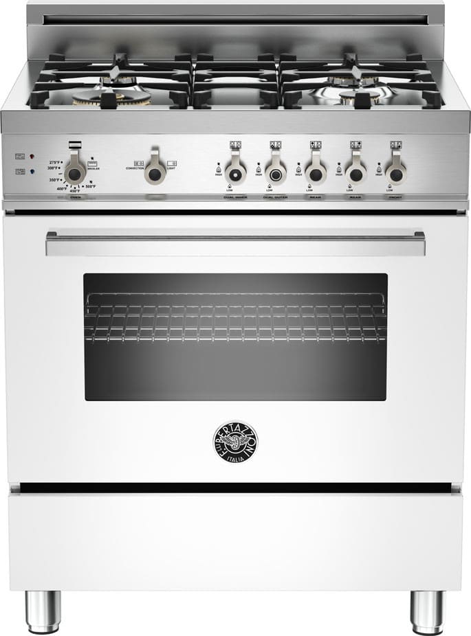 Bertazzoni PRO304GASBI Professional Series 30 Inch Pro-Style Gas Range with 3.6 cu. ft. Convection Oven