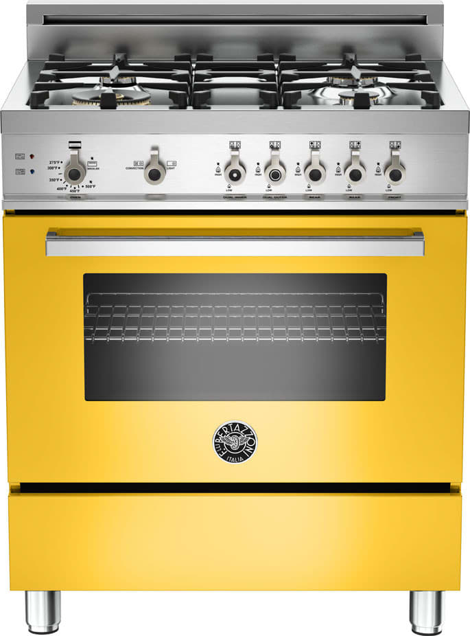 Bertazzoni PRO304GASGI Professional Series 30 Inch Pro-Style Gas Range with 3.6 cu. ft. Convection Oven