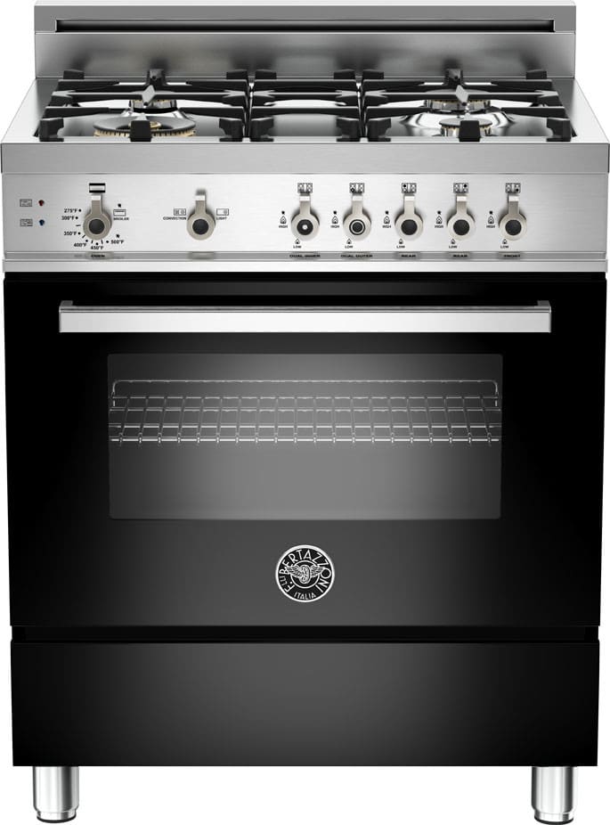 Bertazzoni PRO304GASNE Professional Series 30 Inch Pro-Style Gas Range with 3.6 cu. ft. Convection Oven