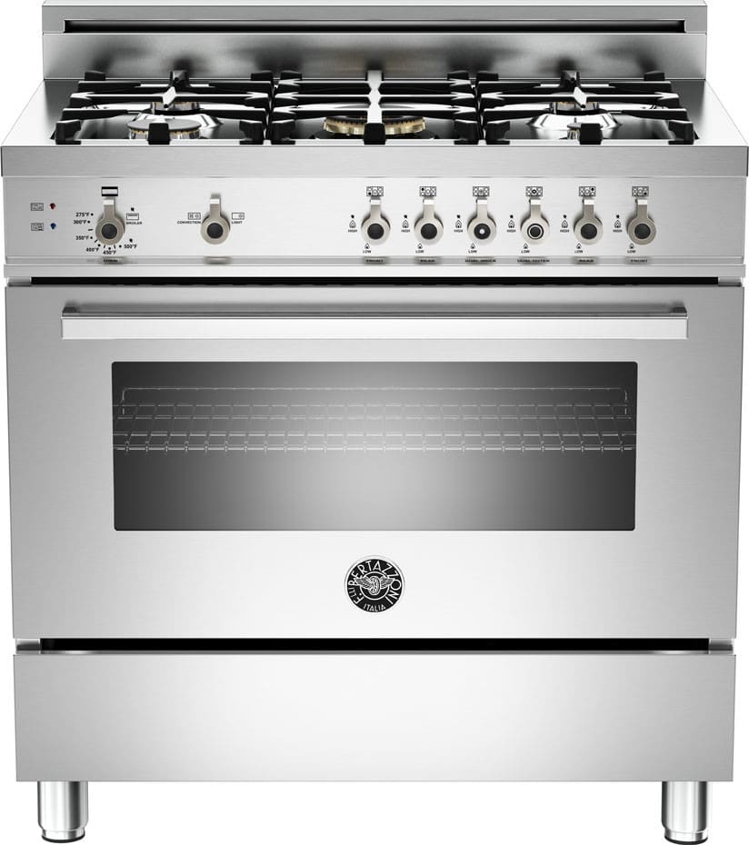 Bertazzoni PRO365GASX Professional Series 36 Inch Freestanding All Gas Range with Natural Gas