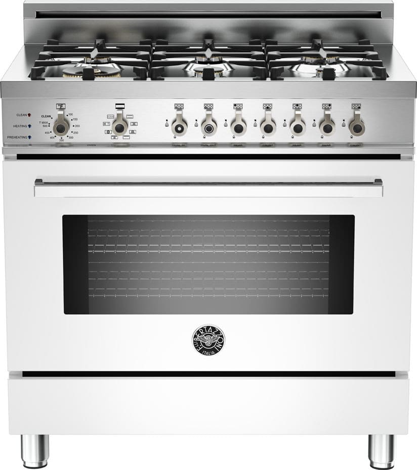 Bertazzoni PRO366DFSBI Professional Series 36 Inch Freestanding Dual Fuel Range with Natural Gas