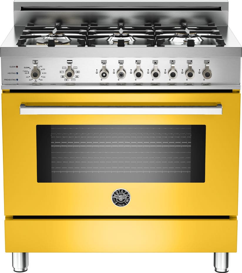 Bertazzoni PRO366DFSGI Professional Series 36 Inch Freestanding Dual Fuel Range with Natural Gas